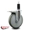 Service Caster 6'' Gray Poly Swivel 1-1/4'' Expanding Stem Caster Total Lock Brake SCC-EXTTL20S614-PPUB-114 - alternate 2